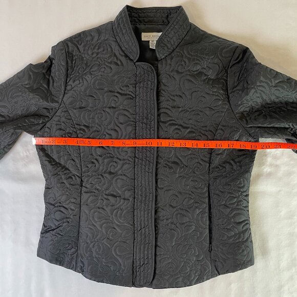 David Brooks Petite Black Cropped Quilted Puffer Jacket Lightweight Size 8P - Picture 8 of 15